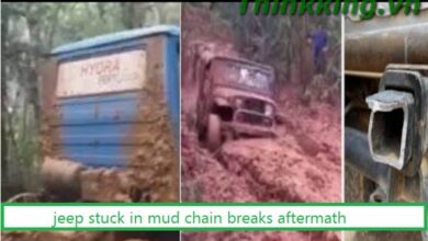 jeep stuck in mud chain breaks aftermath