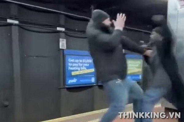 Horrific moment Philadelphia man is pushed onto subway tracks during brawl