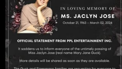 Jaclyn Jose cause of death on Saturday morning, March 2