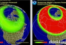 What time to see northern lights tonight and where to see the northern lights?