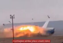 Azerbaijan airline place crash video